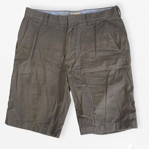 J. Crew Men's Gray Flat Front Cotton Shorts 31